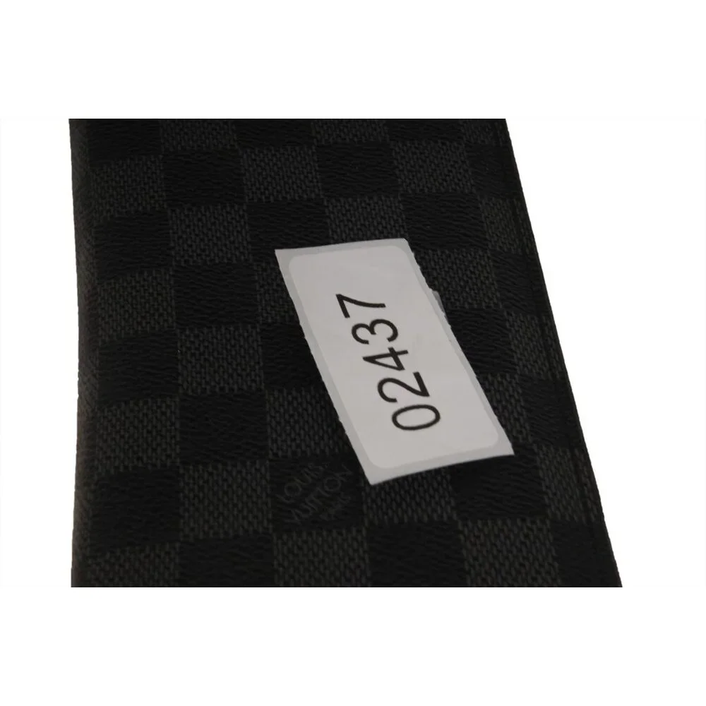 Louis Vuitton Brazza Long Wallet Black Damier Graphite 16 Card Wallet Canvas